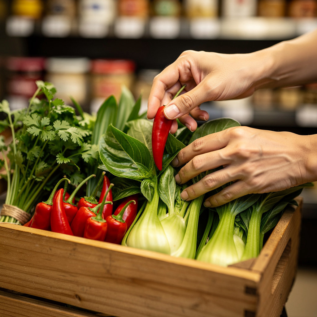 Indo-China Market's fresh produce and community-focused grocery store in Goleta, California